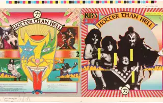 Kiss "Hotter Than Hell" album cover, released 22. October 1974.