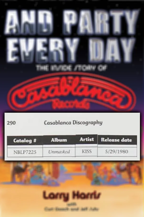 The book "And Party Every Day: The Inside Story of Casablanca Records" by Larry Alan Harris lists the "Unmasked" release day as 29. May 1980.
