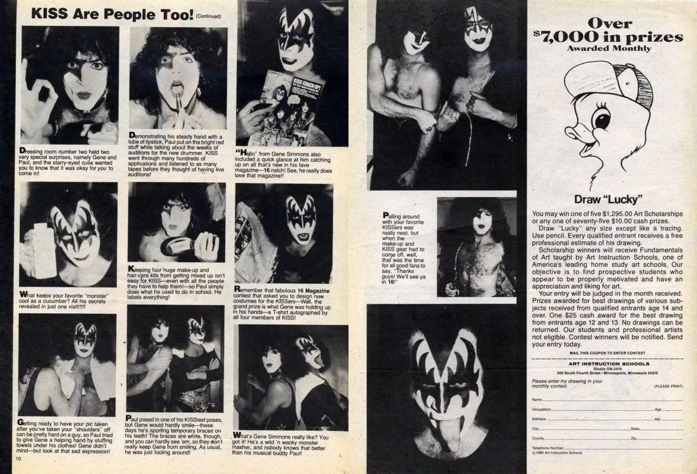 Article in 16 Magazine from 30. July 1980, when Kiss taped an episode of the "Kids Are People Too" TV show in ABC Studios.