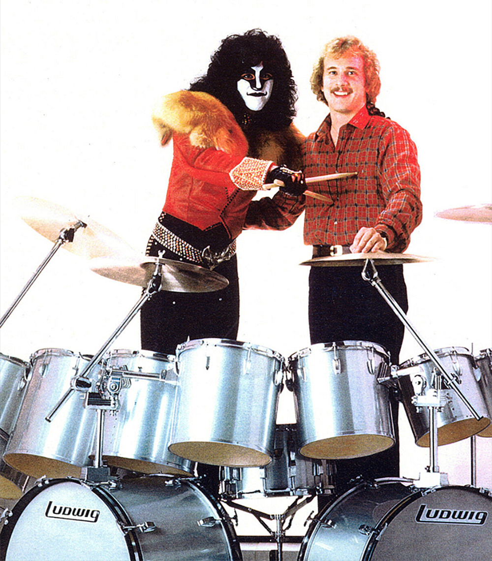 Eric Carr photographed with Bill Ludwig III, La Grange, Illinois.