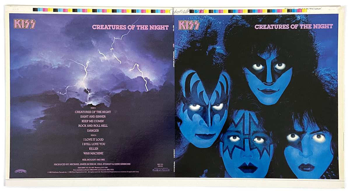 "Creatures of the Night" is Kiss tenth album, released 22. October 1982, and the last to feature the band with makeup until their 1998 release "Psycho Circus".
