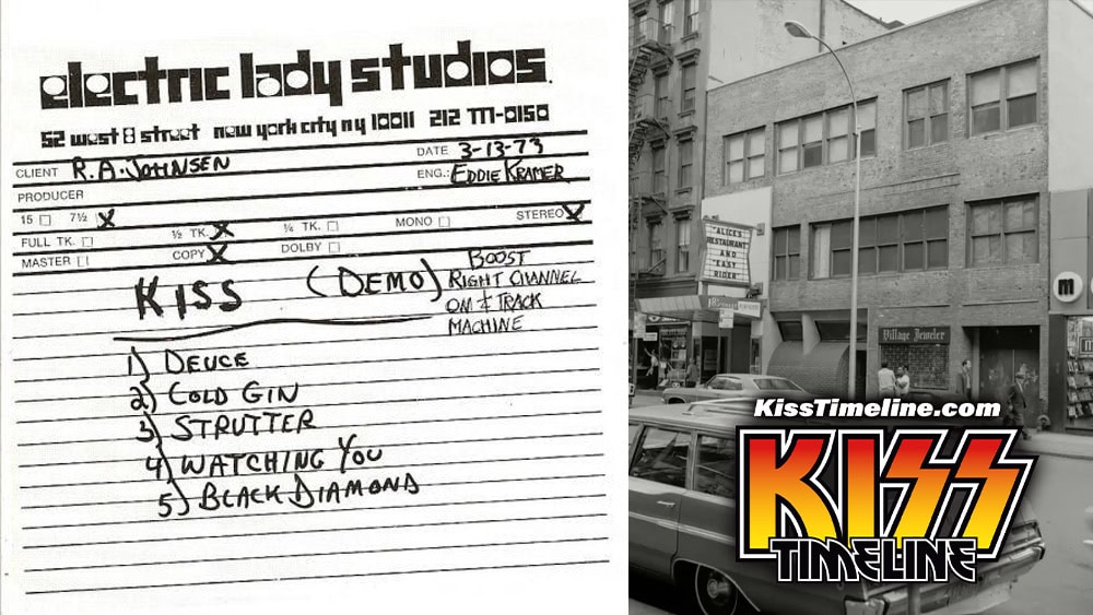 Kiss records their first demo in 1973