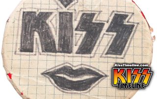 Kiss logo drawn by Ace Frehley 1973