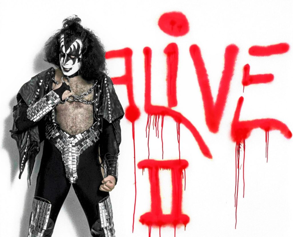 Kiss released "Alive II" on 14. October 1977, Gene Simmons, photo by Lynn Goldsmith