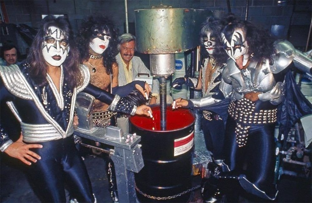 Kiss put their blood in the comic book ink