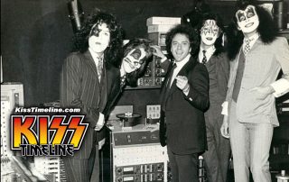 Kiss enters the studio to record "Dressed To Kill"