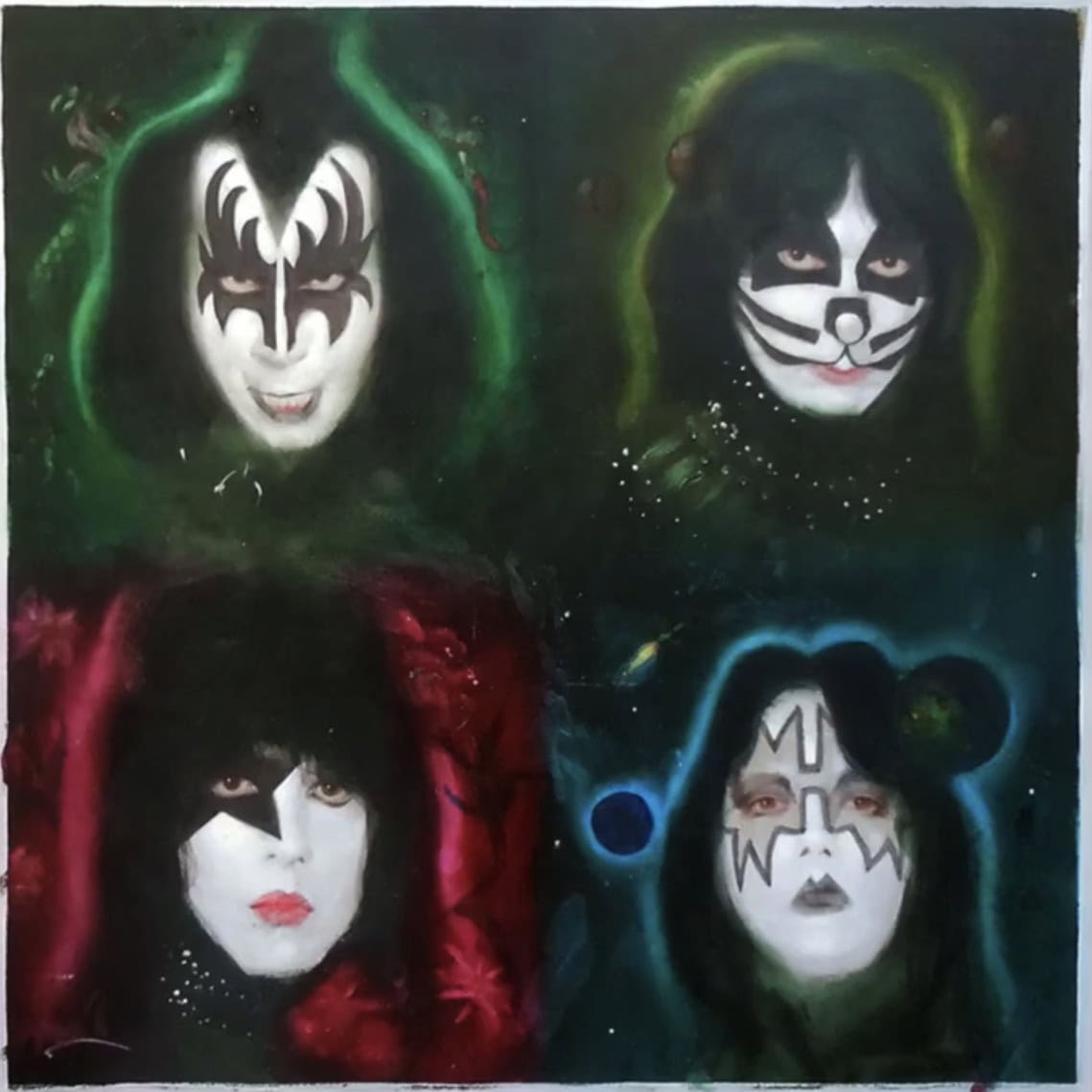 Kiss solo albums sketch by Daniel Mafia