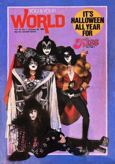 Eric Carr's first photo session Kiss 24. July 1980. Front cover of You & Your World magazine vol 13, October 29. 1980 Eric Carr's first photo session Kiss 24. July 1980. Front cover of You & Your World magazine vol 13, October 29. 1980