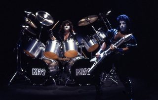 Kiss shooting video for "A World Without Heroes", 31. October 1981