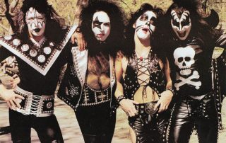 Kiss photo session central park, New York, 4. April 1974, Photo by Waring Abbott