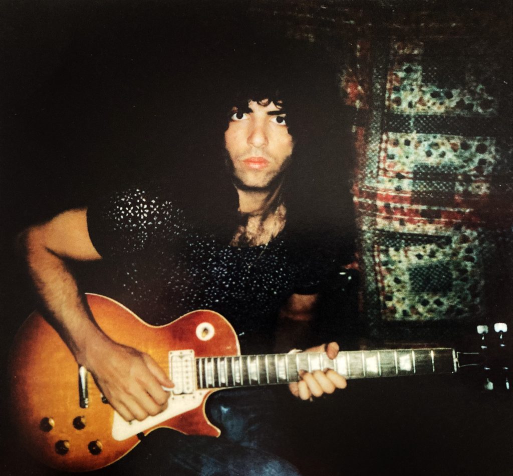Paul Stanley at Record Plant studio, 1977, recording the Kiss album "Love Gun". Photo by Lydia Criss.