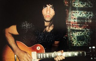 Paul Stanley at Record Plant studio, 1977, recording the Kiss album "Love Gun". Photo by Lydia Criss.