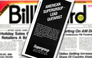 Kiss post ads looking for lead guitarist, 17. July 1982