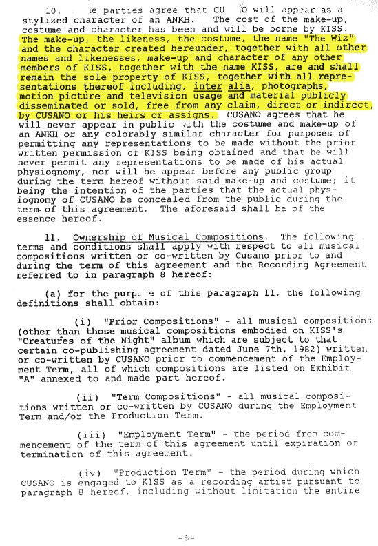vinnie vincent kiss contract 1982 page 11