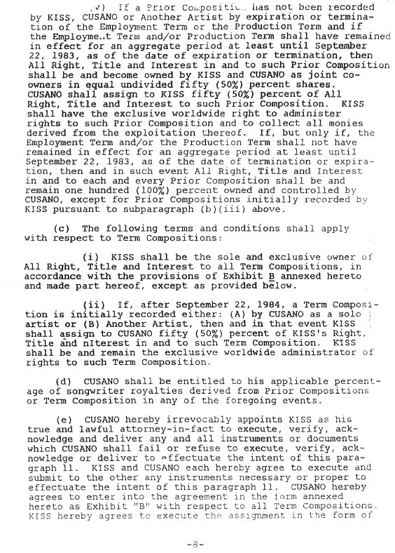 vinnie vincent kiss contract 1982 page 13