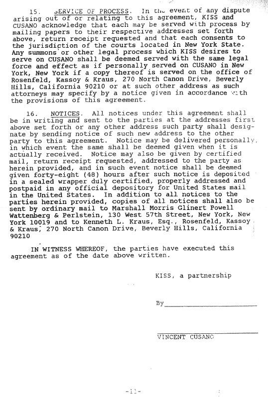 vinnie vincent kiss contract 1982 page 16