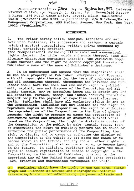 vinnie vincent kiss contract 1982 page 17