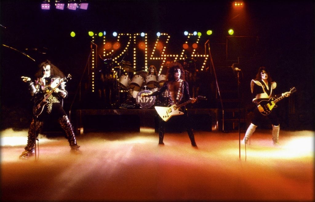 Kiss shooting three promotional videos on 21. November 1976