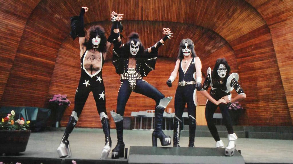 Kiss does a photo session in Stockholm, Sweden, 28. May 1976