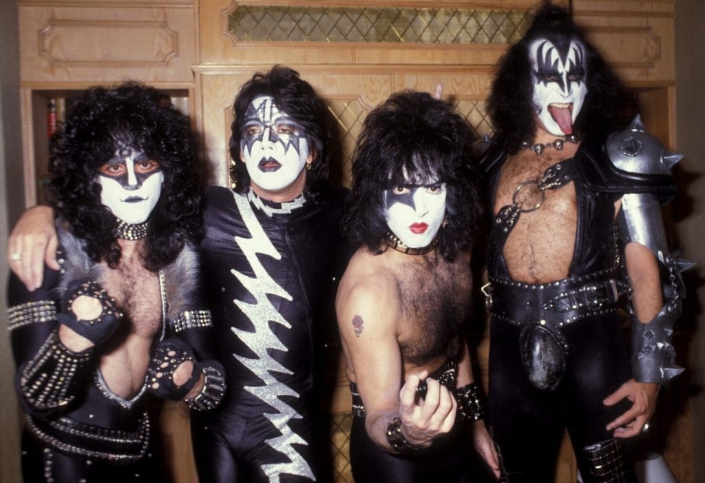 Kiss does photo session at the Hilton Hotel, London, England, 23. November 1982
