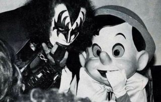 Gene Simmons appears at the Pinocchio re-release 12. December 1978. Photo by Jeffrey Mayer.