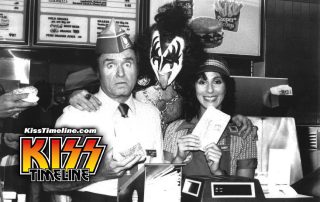 Gene Simmons and Cher does a skit on The Mike Douglas Show, 2. March 1979