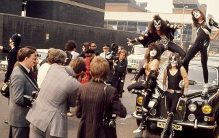 10. May 1976, Kiss did photo sessions at different locations in London. Photo by Barry Levine.