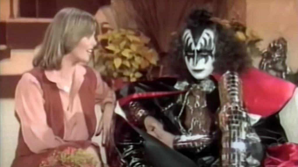 On 27. November, 1978, Gene Simmons of Kiss appeared on one of three pilots for The Toni Tennille Show.