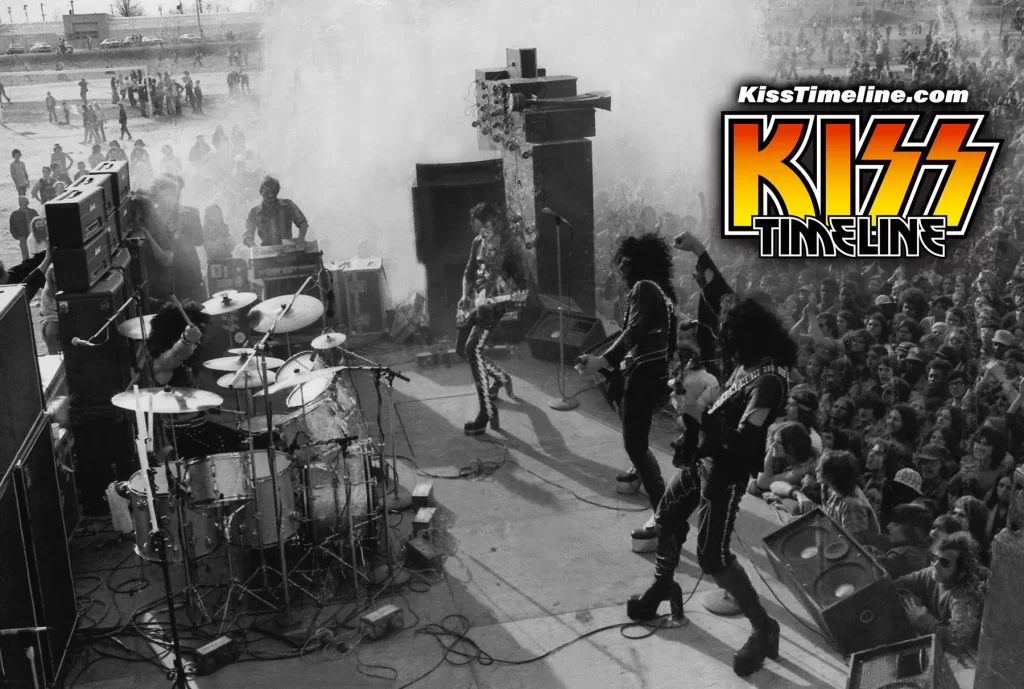 On 31. March, 1974, Kiss played their first outdoor concert at 'The 4th Annual KSHE Kite Fest' in Forest Park, St. Louis, Missouri