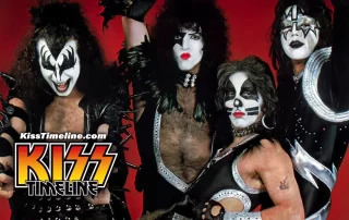 On 14. May, 1975, Kiss did the very first photo session with the new "Dressed To Kill" costumes at the Michigan Palace in Detroit. Photo by Fin Costello.