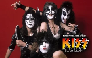 On 23. May, 1976, Kiss did multiple photo sessions in the evening before playing a show at the RAI Sporthalle, Amsterdam, Netherlands, during their European tour in support of the album "Destroyer". Photo by Peter Mazel.