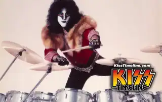 On 24. August, 1980, Kiss' new drummer, Eric Carr, participated in a Ludwig Drums photo session in La Grange, Illinois, following a new endorsement deal.