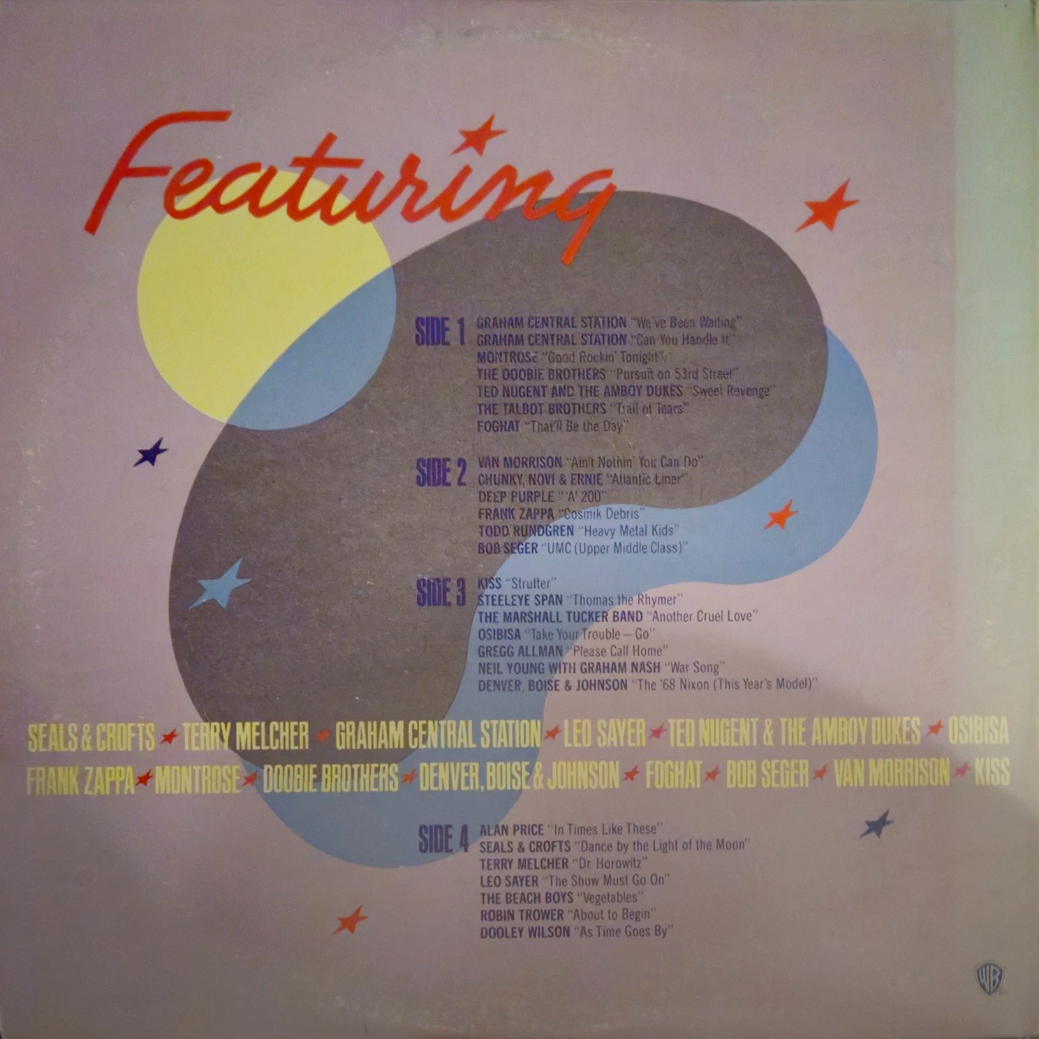 On 29. May, 1974, Kiss made their first compilation album appearance, with the song “Strutter” featured on Warner Bros.’ double LP “Hard Goods”. Back side.